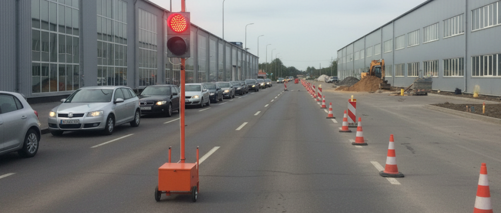 реверсивные светофоры т8 автономные на тележке с аккумулятором